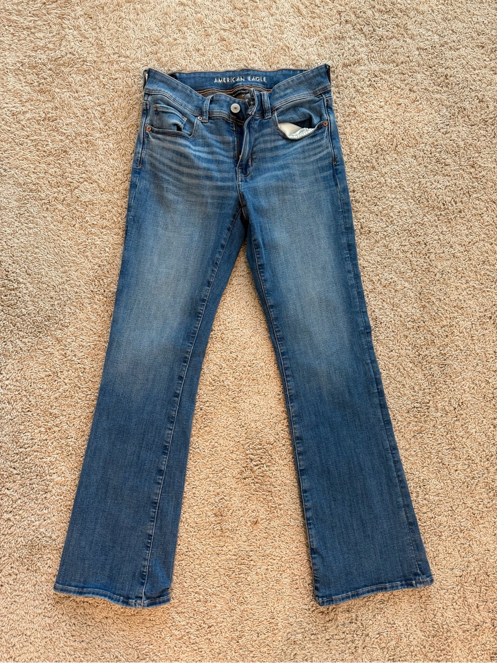 American Eagle Outfitters Women's Medium Blue Flare Jeans